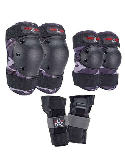 Triple 8 Saver Series - Medium- 3-Pack Pad Set - Grey Camo