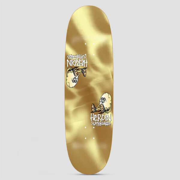 Heroin The Symmetrical Gold Egg Skateboard Deck 9.25