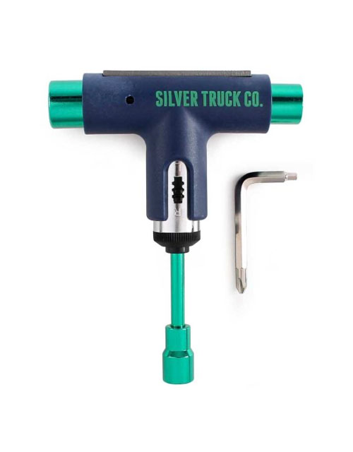 Silver Ratchet Skate Tool Blue/Green