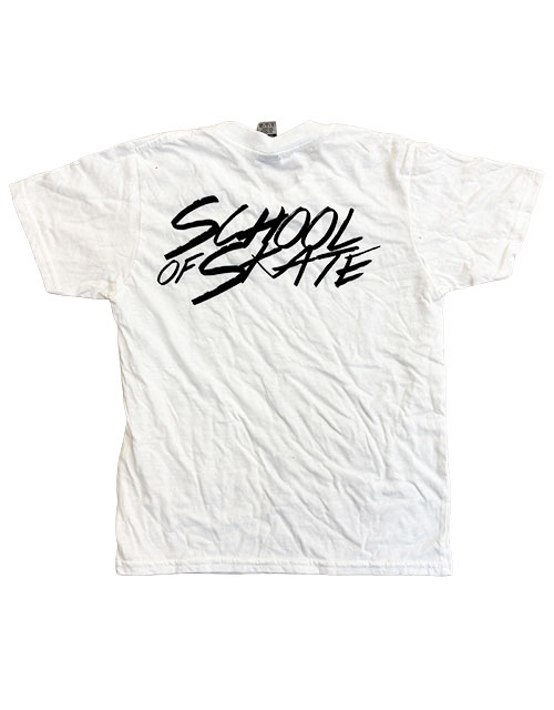 School of Skate - Logo Tee - White