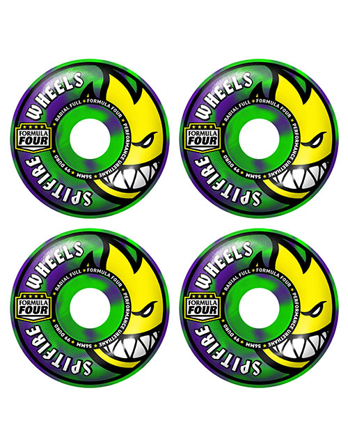 Spitfire - Formula Four Radial Full - Swirl - Purple/Neon Green